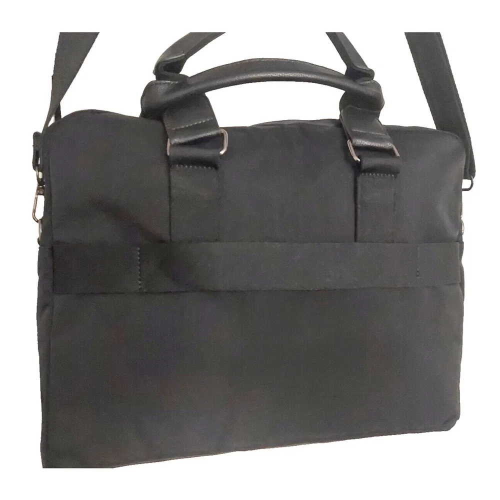 NWT Alfani Mens Nylon Briefcase Bag Black ONE SIZE